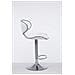 Sgabello Design Cucina Las Vegas V2 I Sedia Sgabello Imbottita In Similpelle I Sgabello Girevole E Regolabile (62-82 CM) Con Schienale Bianco - Foto miniatura 2