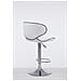 Sgabello Design Cucina Las Vegas V2 I Sedia Sgabello Imbottita In Similpelle I Sgabello Girevole E Regolabile (62-82 CM) Con Schienale Bianco - Foto miniatura 3