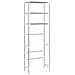 Scaffale Per Bagno Con 3 Ripiani Argento 53x28x169 Cm - Foto miniatura 4