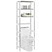 Scaffale Per Bagno Con 3 Ripiani Argento 53x28x169 Cm - Foto miniatura 1