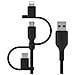 BOOST Charge Univ. Kabel 1,2m Lightn. / Micro / USB-C - USB-A - Foto miniatura 1