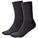 Chaussette Al Polpaccio - Pacco Da 2 - Senza Tessuto Di Spugna - Fine - Coton - Gris Foncé - Women Sock Casual - 35/38 - Foto miniatura 1
