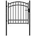 Cancello Per Recinzione Ad Arco In Acciaio 100x100 Cm Nero - Foto miniatura 1