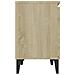 Comodini con Gambe in Metallo Rovere Sonoma 40x30x50 cm - Foto miniatura 3