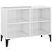 Mobile TV con Gambe in Metallo Bianco Lucido 69,5x30x50 cm - Foto miniatura 2