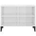 Mobile TV con Gambe in Metallo Bianco Lucido 69,5x30x50 cm - Foto miniatura 5