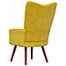 Sedia Relax Giallo Senape in Velluto - Foto miniatura 5