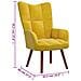 Sedia Relax Giallo Senape in Velluto - Foto miniatura 6