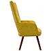 Sedia Relax Giallo Senape in Velluto - Foto miniatura 7