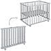 Box Per Bambini - Pieghevole - Grigio - 74x100 - Playpen Salvaspazio Con Rotelle - Foto miniatura 2