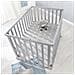 Box Per Bambini - Pieghevole - Grigio - 74x100 - Playpen Salvaspazio Con Rotelle - Foto miniatura 8