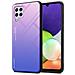 Custodia Compatibile Con Samsung Galaxy A22 4g / M22 / M32 4g In Rosa - Blu - Coperchio Protettivo Bicolore In Vetro Temperato E Silicone Tpu - Foto miniatura 1