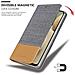 Custodia Compatibile Con Samsung Galaxy A12 / M12 In Grigio Chiaro Marrone - Coperchio Protettiva Con Chiusura Magnetica, Funzione Stand E Tasca Per Le Carte - Foto miniatura 6