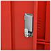 Armadietto a Chiave Grigio Chiaro e Rosso 90x45x92,5 cm Acciaio - Foto miniatura 8