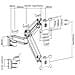 Slatwall Supporto Monitor 2 snodi, argento - Foto miniatura 8