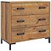 Cassettiera 75x35x70 Cm Legno Massello Di Pino Riciclato - Foto miniatura 2