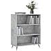 Libreria Grigio Cemento 69,5x32,5x90 Cm In Legno Multistrato - Foto miniatura 3