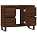 Armadietto Bagno Rovere Marrone 80x33x60cm In Legno Multistrato - Foto miniatura 5