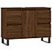 Armadietto Bagno Rovere Marrone 80x33x60cm In Legno Multistrato - Foto miniatura 1