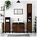 Armadietto Bagno Rovere Marrone 80x33x60cm In Legno Multistrato - Foto miniatura 10