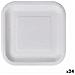 Set Di Piatti Algon Monouso Bianco Cartone Quadrato 23 Cm (24 Unità) - Foto miniatura 1