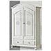 Armadio 2 Porte Classico In Legno Bianco Opaco 125x61x200 - Foto miniatura 1