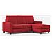 Divano Sakar 3 Posti (tre Sedute Da 60cm) + Pouf Misure Esterne L. 208 P. 155 Colore Rosso - Foto miniatura 4