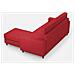 Divano Sakar 3 Posti (tre Sedute Da 60cm) + Pouf Misure Esterne L. 208 P. 155 Colore Rosso - Foto miniatura 5