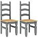 Sedie da Pranzo 2 pz Corona Grigie 42x47x107 cm Legno Massello di Pino - Foto miniatura 1