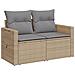 Divano da Giardino con Cuscini a 2 Posti Beige in Polyrattan - Foto miniatura 4
