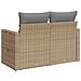Divano da Giardino con Cuscini a 2 Posti Beige in Polyrattan - Foto miniatura 7
