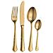 Settecento Alchimique Gold Posate da tavola in acciaio oro satinato Confezione Coltelli Tavola - Foto miniatura 1
