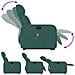 Poltrona Alzapersona Massaggiante Verde Scuro In Tessuto - Foto miniatura 5