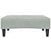 Divano Letto a 2 Posti con Poggiapiedi Grigio Chiaro in Velluto - Foto miniatura 6