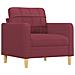 Set di Divani 4 pz con Cuscini Rosso Vino in Tessuto - Foto miniatura 3