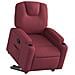 Poltrona Alzapersona Reclinabile Rosso Vino in Tessuto - Foto miniatura 3