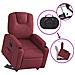 Poltrona Alzapersona Reclinabile Rosso Vino in Tessuto - Foto miniatura 6