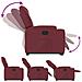 Poltrona Alzapersona Reclinabile Rosso Vino in Tessuto - Foto miniatura 7