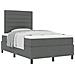Letto Box Spring con Materasso Grigio Scuro Matrimoniale in Tessuto - Foto miniatura 1