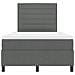 Letto Box Spring con Materasso Grigio Scuro Matrimoniale in Tessuto - Foto miniatura 8