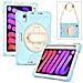 Custodia Per Ipad Mini 6 8.3"" Con Supporto E Tracolla Azzurra - Foto miniatura 3