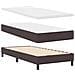 Letto box spring con materasso Marrone Scuro 140 x 200 cm - Foto miniatura 1
