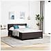 Letto box spring con materasso Marrone Scuro 140 x 200 cm - Foto miniatura 2