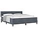 Letto Box Spring con Materasso Nero 100x200 cm in Velluto - Foto miniatura 3