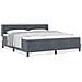 Letto Box Spring con Materasso Nero 100x200 cm in Velluto - Foto miniatura 4