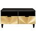 Tavolino da salotto with Drawer Nero e Oro 80 x 54 x 40 cm - Foto miniatura 3