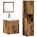 Set di mobili per il bagno con porta 4 pcs Legno vecchio - Foto miniatura 1