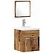 Set di mobili per il bagno con porta 4 pcs Legno vecchio - Foto miniatura 6