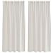 Tende con tende 2 pcs Crema 140x175cm Poliestere - Foto miniatura 1