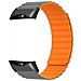 Cinturino Magnetico In Silicone Compatibile Con Garmin Forerunner 45/45s /swim 2 - Vari Colori Grey+orange - Foto miniatura 1